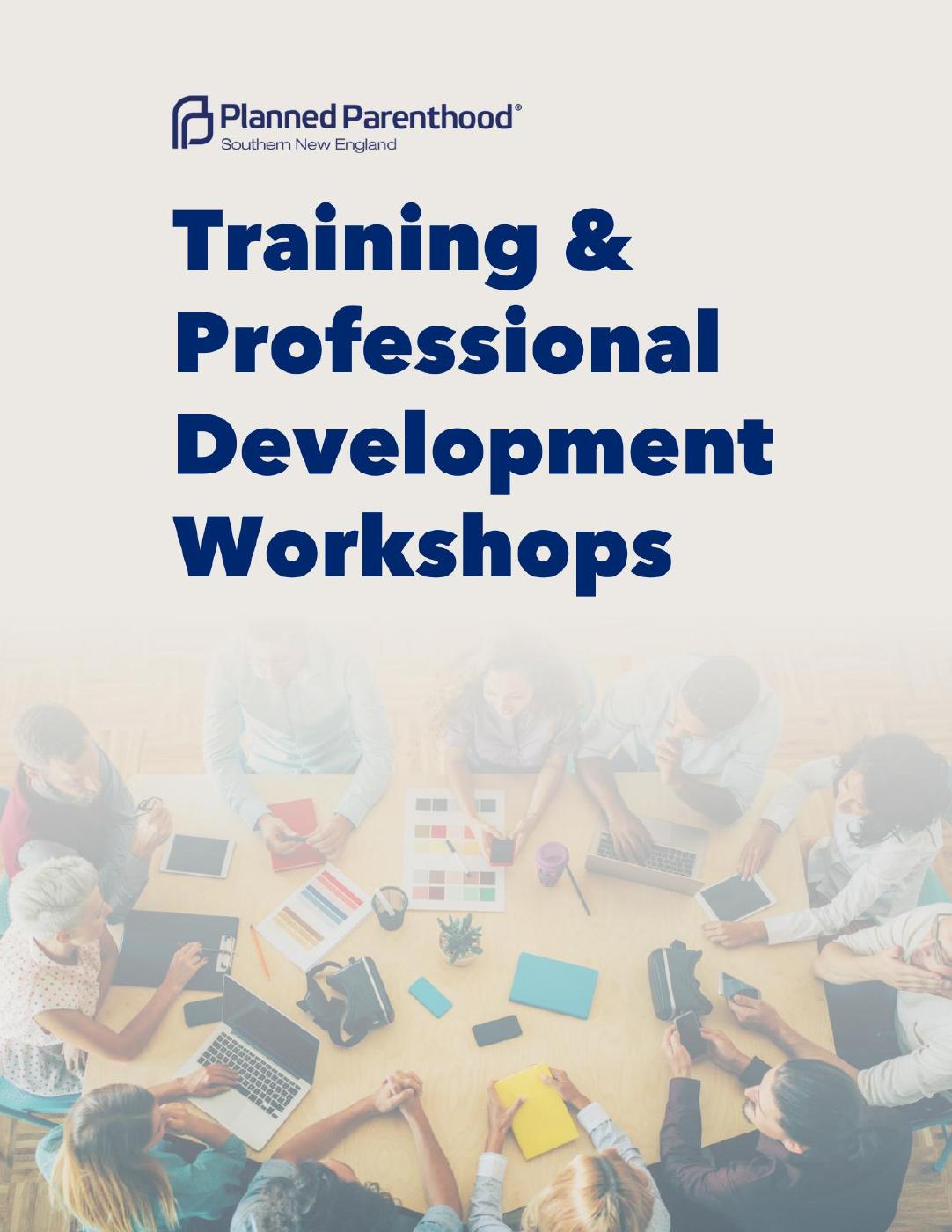 PPSNE Training & Professional Development Menu