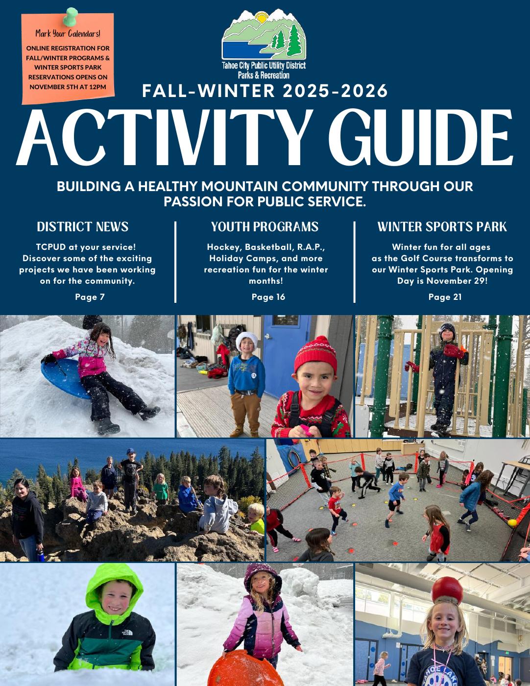 TCPUD Parks and Recreation 2025-2026 Fall-Winter Activity Guide | PDF ...