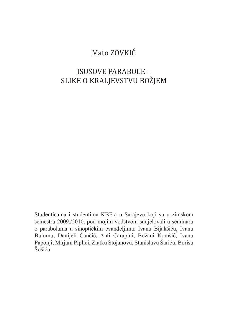 Isusove parabole - slike o kraljevstvu Božjem