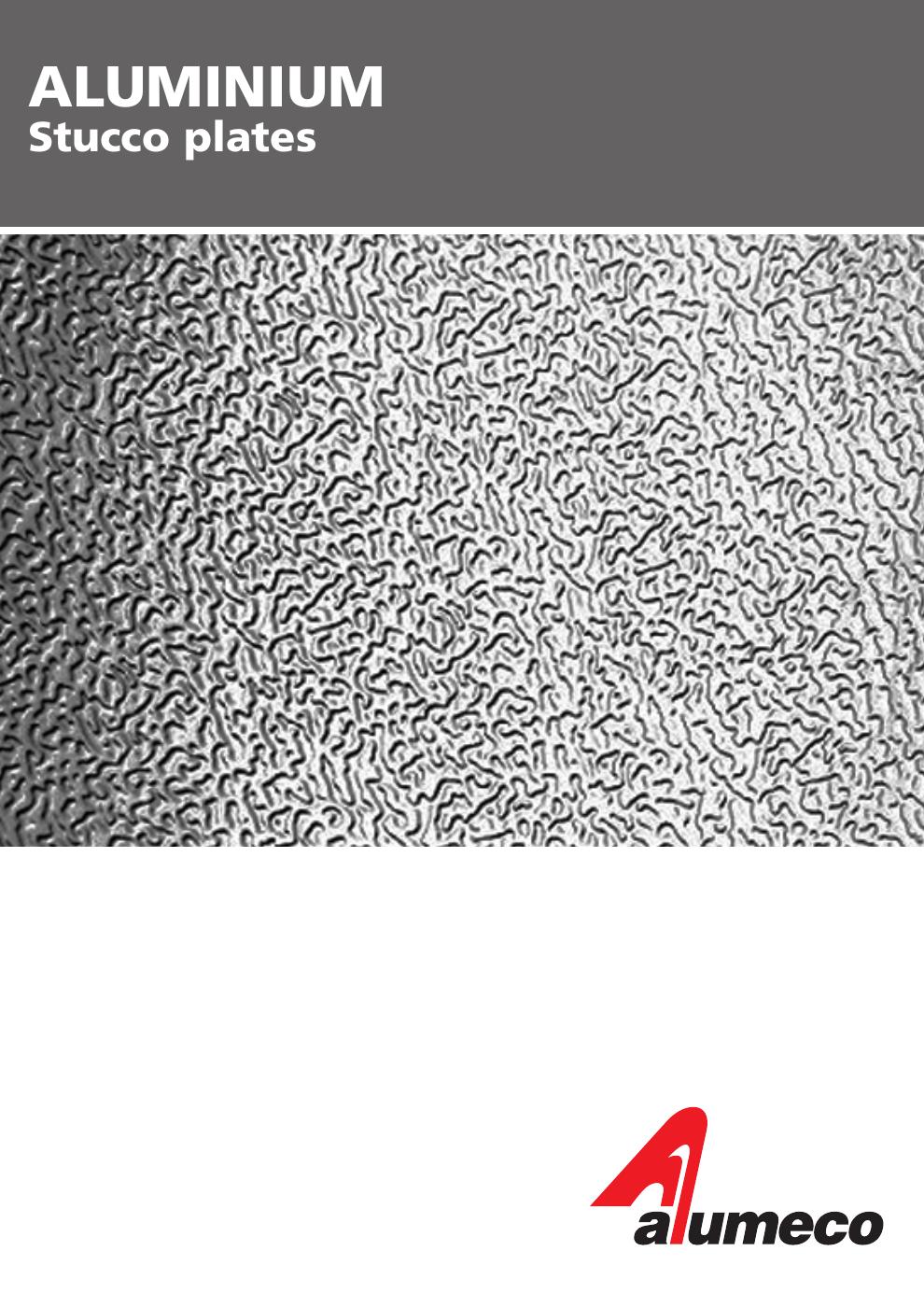 Aluminium stucco plates