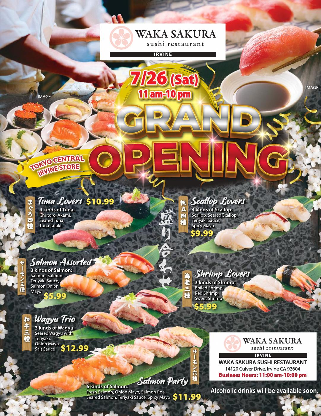 wakakoページ Irvine-WakaSakura-GrandOpening