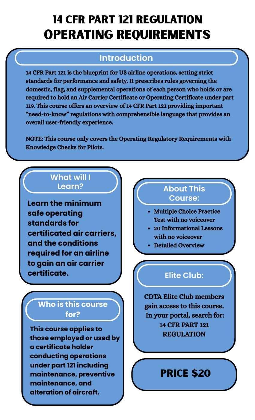 14 CFR Part 121 Regulation Operating Requirements | PDF to Flipbook
