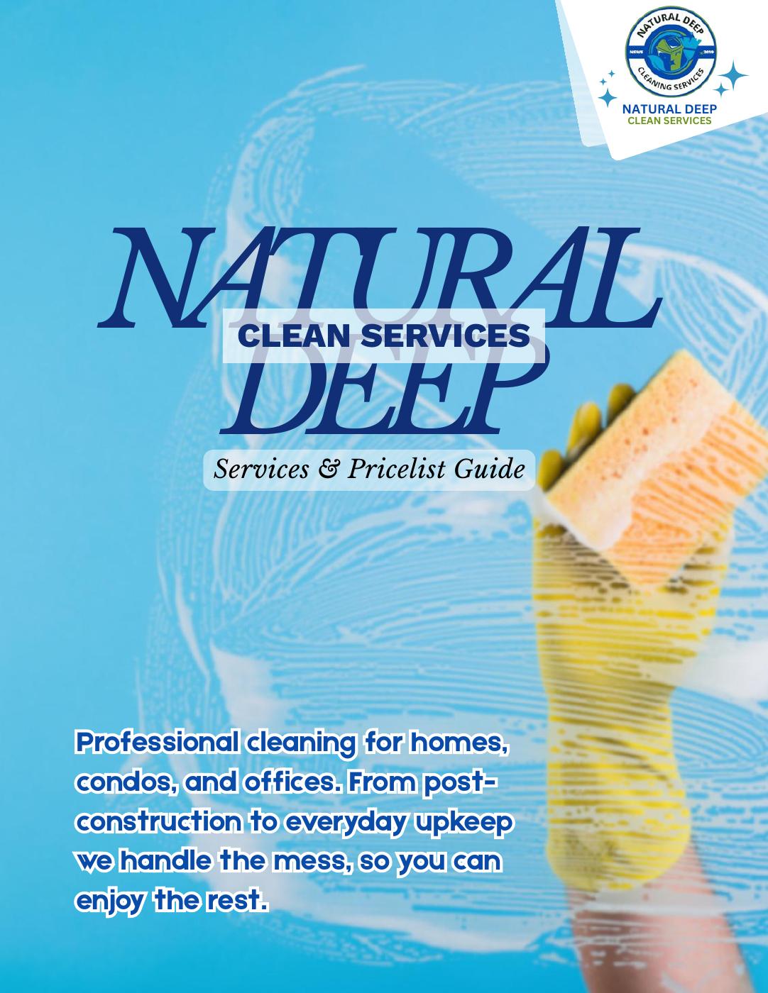 Natural Deep Clean Services | PDF to Flipbook